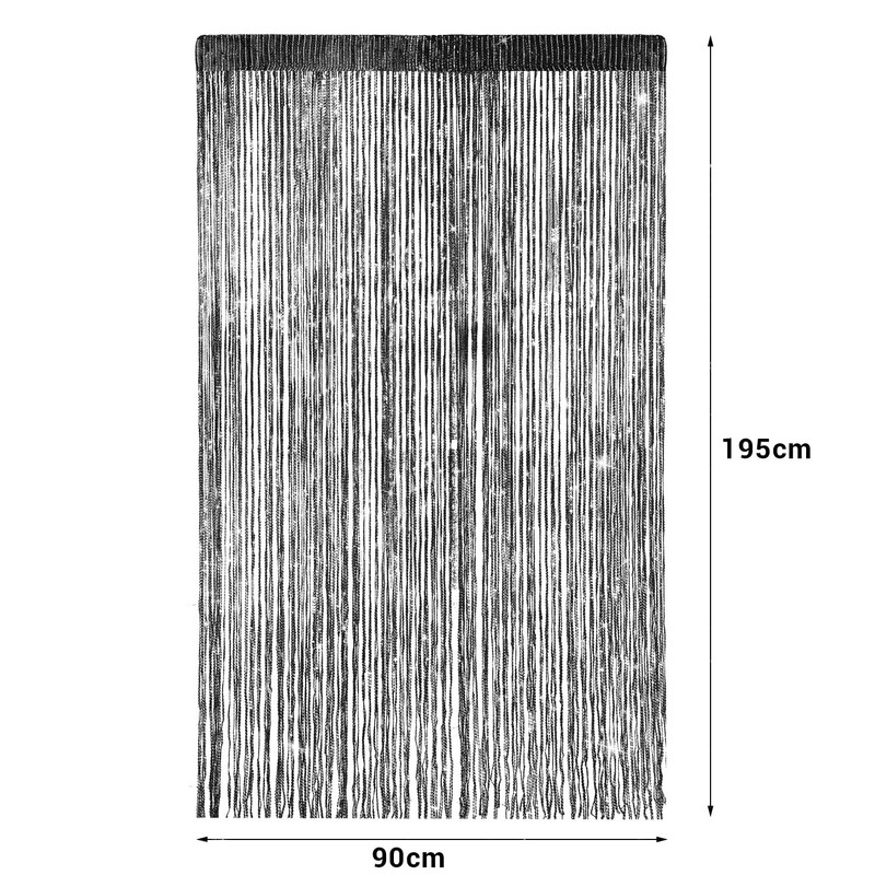 Sinmoe 2 Pieces Glitter String Curtain Panels Cotton String Curtain