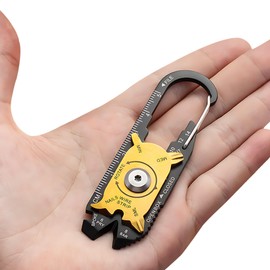 20 in 1 Multifunctional Pocket Tool, Compact Pocket Multi Tool with Functions such as Screwdriver, Hex Key Ruler and Multitool Keyring for Camping, Outdoor & Everyday Use