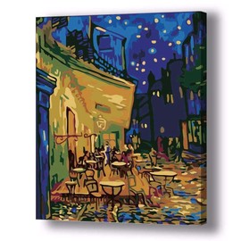 Cafe Terrace - Van Gogh - Paint by Number Kit - 16"x20" (40x50cm) - DIY Acrylic Painting Home Decor