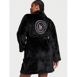 Victoria's Secret Short Cozy Robe, Robes for Women, Black (XL/XXL)
