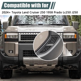 MSIZOY Front Left and Right Side Air Intake Grill Grille Decoration Covers Compatible With For 2024 2025 Toyota Land Cruiser 250 1958 Prado Lc250 J250 Air Inlet Protective Cover Exterior Accessories