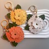 MC Fashion Cute Flower PU Leather Keychain Holder for AirTag