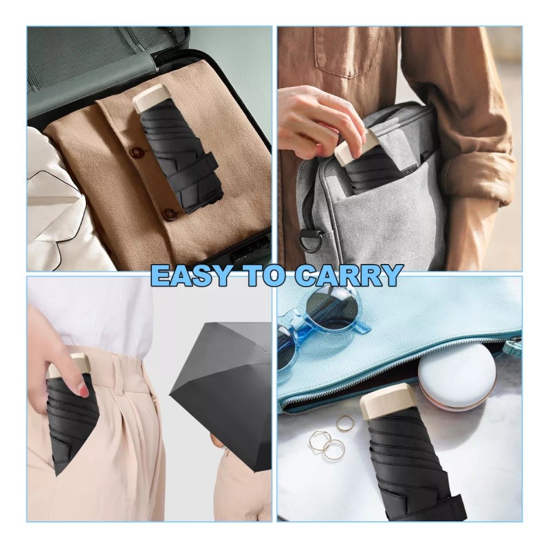 Kirotla Paraguas De Bolsillo Plegable Sombrilla Para Playa Paraguas