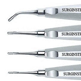 SurgicalOnline Serrated Elevators Set Dental Extraction Instruments 5 Pcs