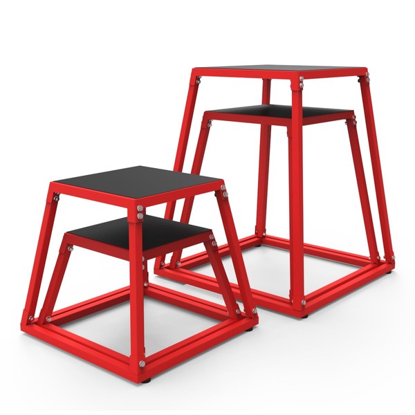 Metal Plyometric Jumping Box, 12/18/24/30 Inch Steel Plyo Box for