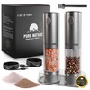 Pure Nature Electric Rechargeable Salt and Pepper Grinder Set with