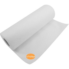 New brothread Water Soluble Nonwoven Fabric Stable Embroidery Paper - Thin 12" x 25Yd Roll - Magical Non-woven Fabric Dissolves in Water