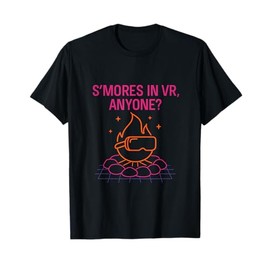 Digital Campfire VR S’mores Neon Orange Magenta T-Shirt