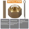 5008 Inboard Prop Nut Kit with New Pin and Key