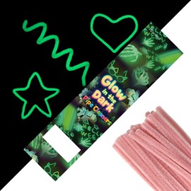 EQUIJUANCE - 30 piezas de limpiadores de tuberías, tallos de chenilla que brillan en la oscuridad con fibra densa, suministros de manualidades para decoración de arte Adecuado para hacer decoraciones