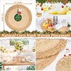 GENMOUS 13" Round Woven Placemats Set of 6, Natural Water
