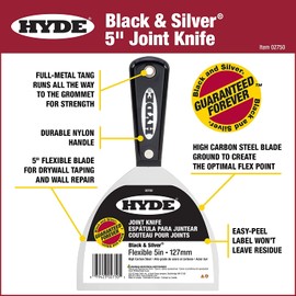 02750 Flex Joint Knife, 5", Black & Silver