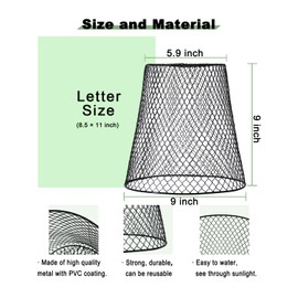 vensovo 12 Pcs Chicken Wire Cloche Plant Covers, 9 inch Metal Plant Protectors from Animals, Heavy-Duty Garden Netting to Keep Rabbits, Squirrels, Birds & Other Small Animals Out