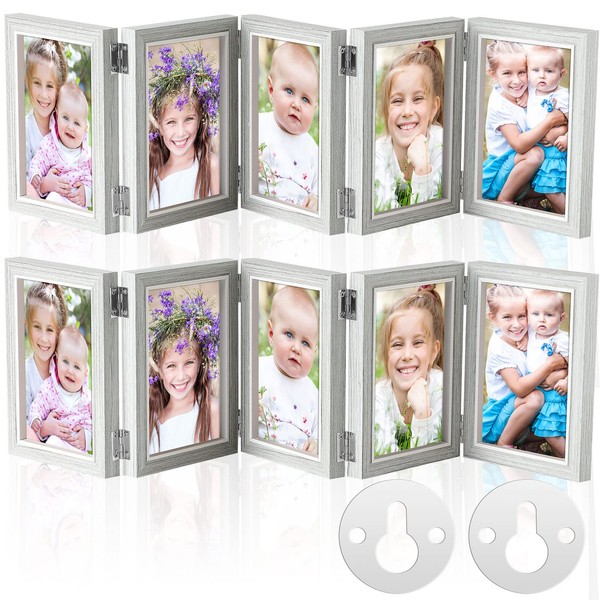 Qunclay 2 Pack 5 Folding 4 x 6 Hinged Picture