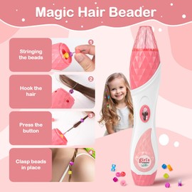 Automatic Hair Braiding Machine – DIY Hair Salon Toys for Girls with Braider, Beads, Wig & Accessories - Kids Hair Styling Tool Toy Set, Christmas Birthday Toys Gifts for Girls Age 5 6 7 8-12