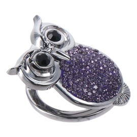 YYlingx Car Engine Start Stop Button Cover Rhinestone Push Start Button Cover Animal Style Ignition Cover Decorations Crystal Engine Button Ring Sticker Car Interior Accessories(Owl)