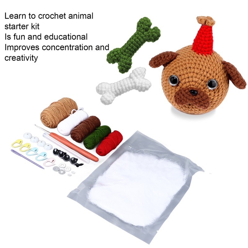 Crochet Dog Starter Kit Learn to Crochet Animal Starter Kit