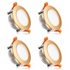 YGS-Tech 3 Inch LED Recessed Lighting, Dimmable Downlight 5W(40W Halogen