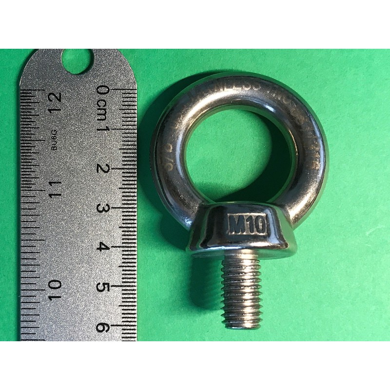 Stainless Steel 316 Lifting Eye Bolt 10mm M10 Marine Grade