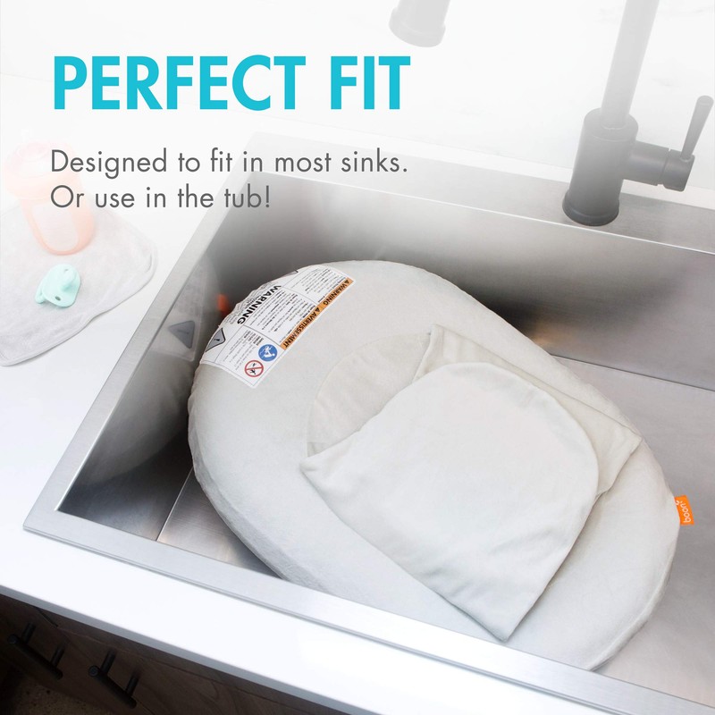 Boon Puff+ Inflatable Baby Bather - Infant Bathtub Includes Microfleece