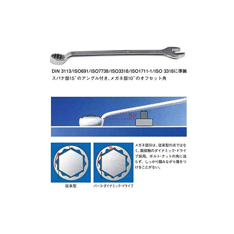 BAHCO(バーコ) Combination Spanner 片目片口スパナ 14mm 1952M-14