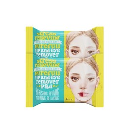 Arial Stress Relieving Lip & Eye Remover Pad Double Plan (30 sheets + 30 sheets) / 아리얼 스트레스 릴리빙 립앤아이 리무버 패드 더블기획 (30매+30매)