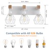 Farmhouse Vanity Light for Bathroom, 3-Light White Wood Bathroom Vanity