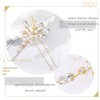 IYOU Bridal Wedding Hair Pins Silver Crystal Headpieces Pearl Hairpin