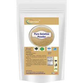 Neotea Gelatin Powder 300g | Unflavoured Food Grade Gelatine | Thickening & Gelling Agent for Desserts, Jelly, Marshmallow, Ice Cream | High Protein