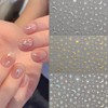 Wejon star heart moon nail emboss deco sticker, 1 piece, mixed colors / 웨젼 별 하트 문 네일 엠보 데코 스티커, 1개, 혼합색상