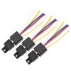 3pcs DC12V 80A LED Flasher Relay Waterproof Shockproof 5‑Pin Car