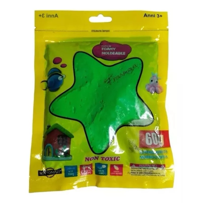 Movasa 3 Bolsas Foamy Moldeable 60g Color Manualidades