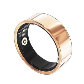 Smart Ring, Smart Tracking Ring, GPS, Smart Health Tracker, Heart Monitor, Sleep Analysis, 50m Waterproof, Bluetooth, iOS, Android, Ring 4 main fitness Mens and Womens, Apnea, Oximeter, Gold