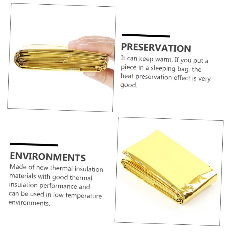KICHOUSE Insulated Camping Blanket Emergency Tarp Strong Reflection for Outdoor
