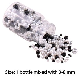 520pcs 3-8mm Pearl Beads for Craft Round Looes Beads for,Bracelets,Necklaces Decoration Making,Purple