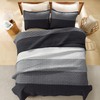 Litanika California King Quilt Set Black White Grey - Cal