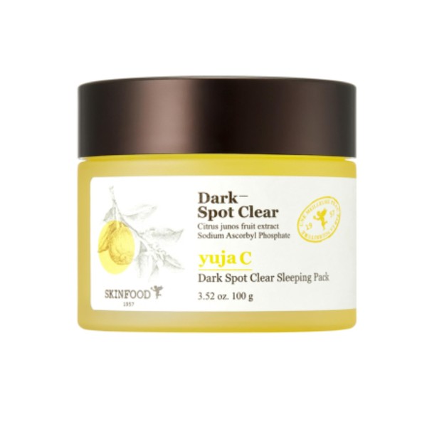 SKINFOOD1957 Yuzu C Dark Spot Clear Sleeping Pack 3.5 oz (100 g) Tone Up Skin Texture Pore Care Korean Cosmetics Skin Care
