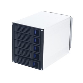Enclosure Hot Swap Cage 5 Bay 3 X 5.25 Drive Bays Hard Disk Enclosure Hard Drive Enclosure Internal 5 Hot Swap Bay Mobile Rack for 3.5inch HDD in 3X Supports SATA I/II/III