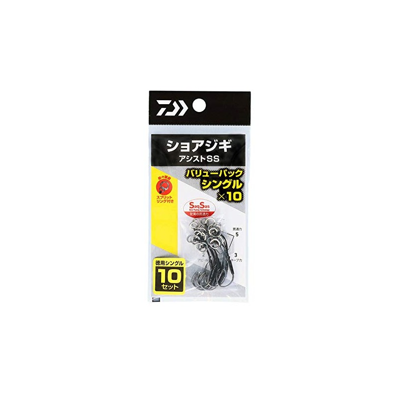 DAIWA Shoji Gear Sister Hook SS Value Pack, Single, S