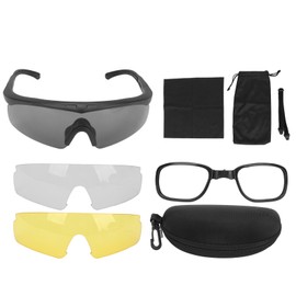 Shooting Glasses UV Protective Outdoor Military Goggles Windproof Motorcycle Goggles Cycling Goggles Eye Protection for Men Women Black