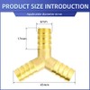 ERGAOBOY 5 Pcs 6mm Brass Hose Nozzle, 3 Way Y