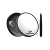 Macaki 30X Magnifying Mirror with Suction Cups and Tweezers Set,