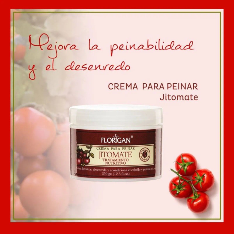 Crema Para Peinar Jitomate Tratamiento Nutritivo Florigan