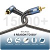 EMK RCA Subwoofer Cable 90 Degree RCA to RCA Audio