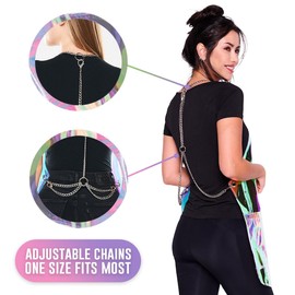 Colortrak Nothing to Hide Collection, Transparent Starry Whispers Barber/Stylist Apron, One-Size-Fits-Most with Adjustable Chains Design, Chemical and waterproof, Vinyl, 23" W x 27.5" L