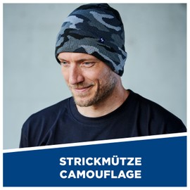 Scheibler Knitted Hat Camouflage, anthracite/grey