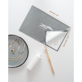 ZEFFFKA Paño para Limpiar y Pulir Oro y Plata para Joyas Monedas Relojes y Otros Objetos de Valor Finos Limpiador para Metales Preciosos Eliminador de Manchas Paños de Microfibra Suave Extragrande