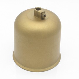 Canopy Gold Matt Plastic with Locking Screw for Supply Cable Lamp Cable Pendant Light Pot Lamp Pot Ceiling Pot Diameter 76 mm Height 82 mm