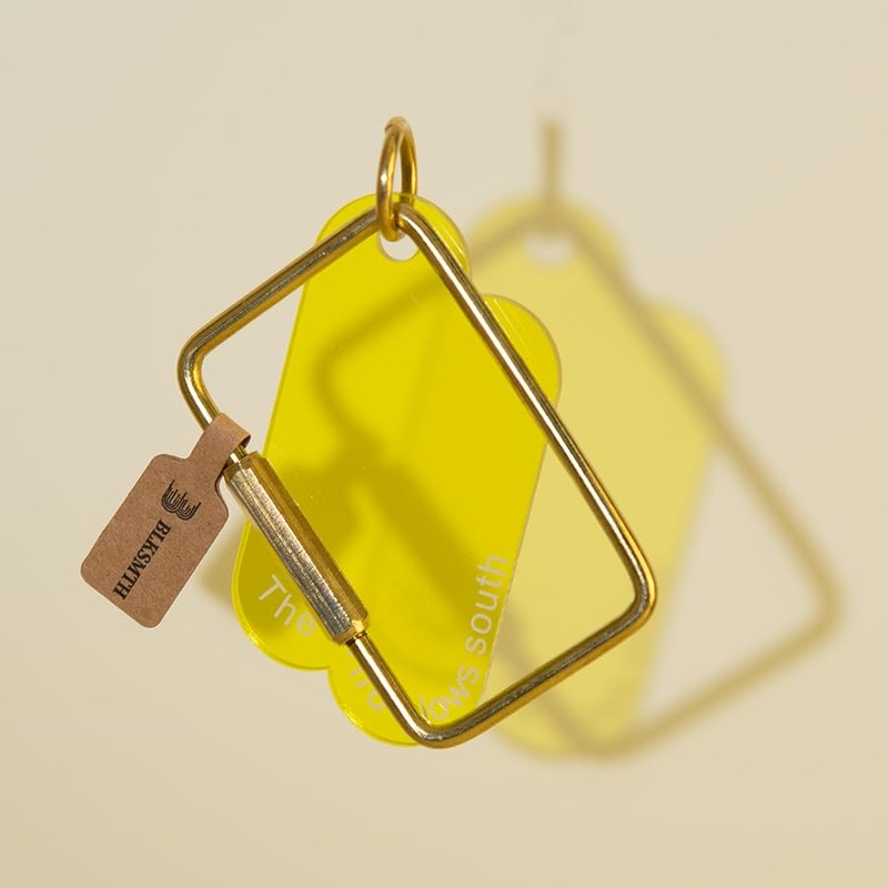 BLKSMTH Decorative Key Hook, 2.8 Inch Yellow Acrylic Cloud Design