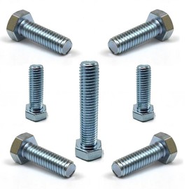 RADSO UNF 5/16 Inch - 24 TPI - High Tensile Grade 5 Steel Hexagon Set Screws (8.8 Grade Equivalent), Fully Threaded Imperial Bolts with Fine Thread, Bright Zinc Plated (5/16 x 1") - Pack of 4